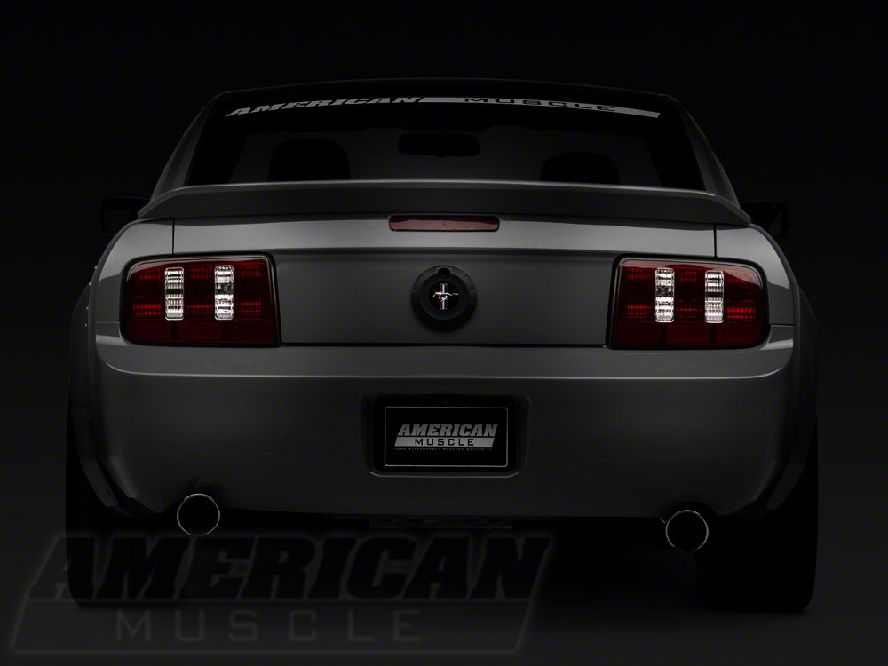 Raxiom Coyote Tail Lights and Sequential Tail Light Kit; Smoked (05-09 Mustang)