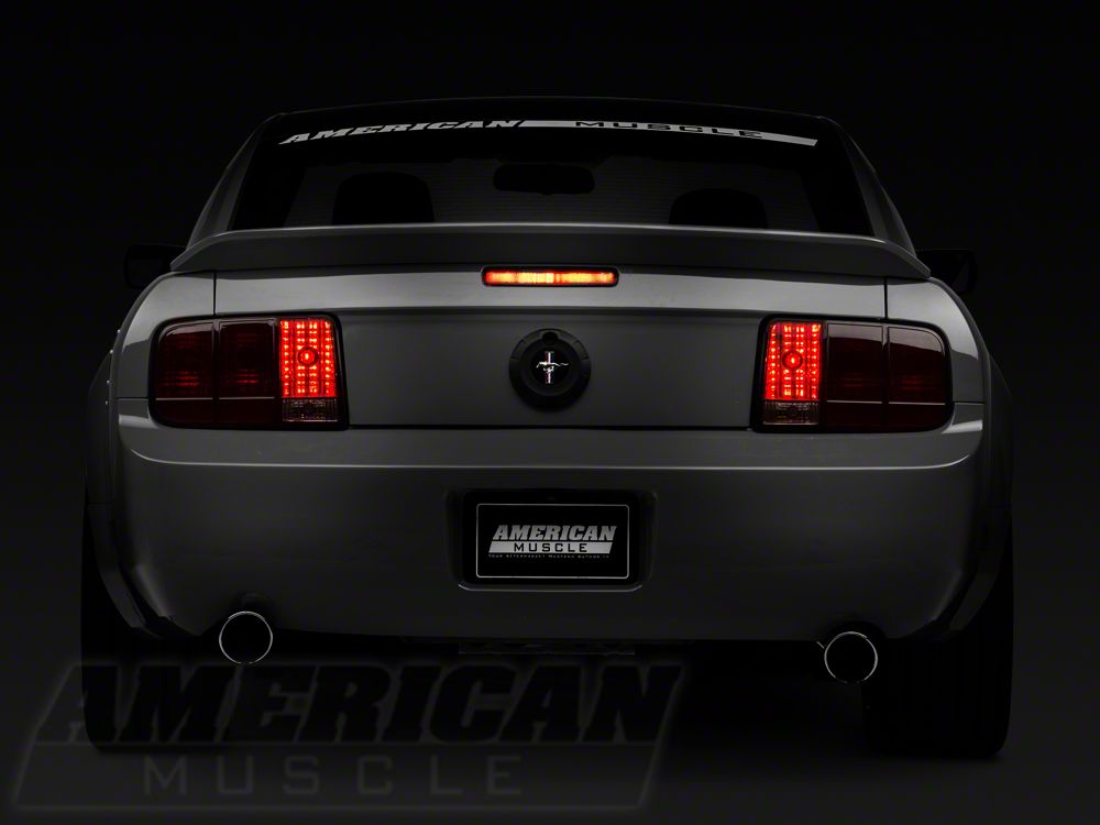 Raxiom Tail Lights and Sequential Tail Light Kit; Black Housing; Smoked Lens (05-09 Mustang)
