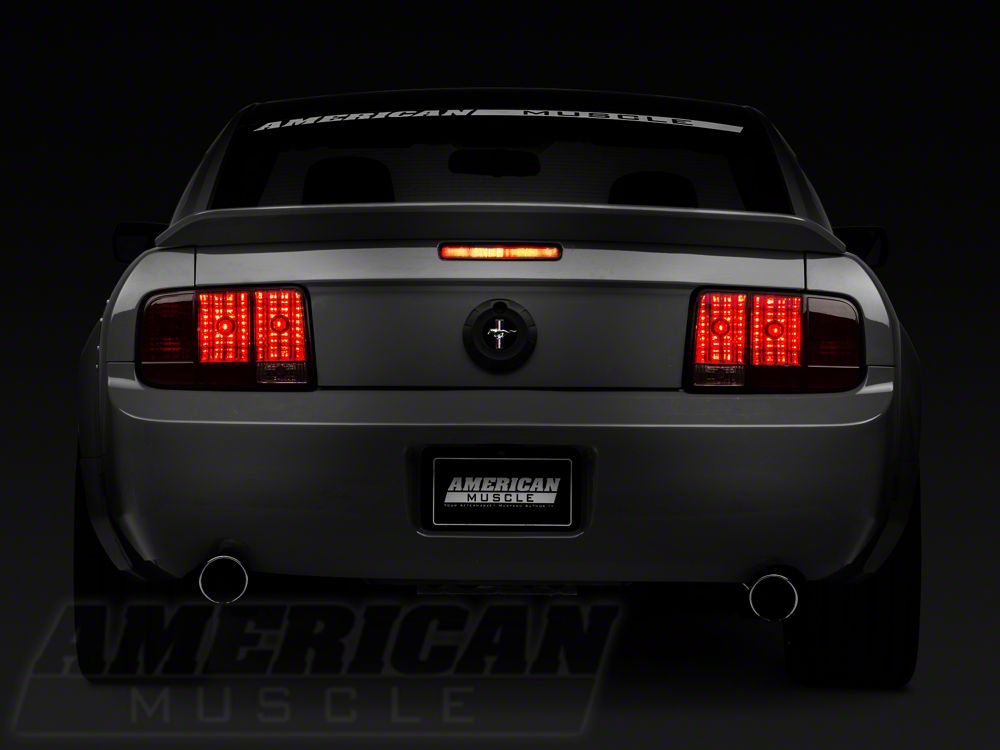 Raxiom Tail Lights and Sequential Tail Light Kit; Black Housing; Smoked Lens (05-09 Mustang)