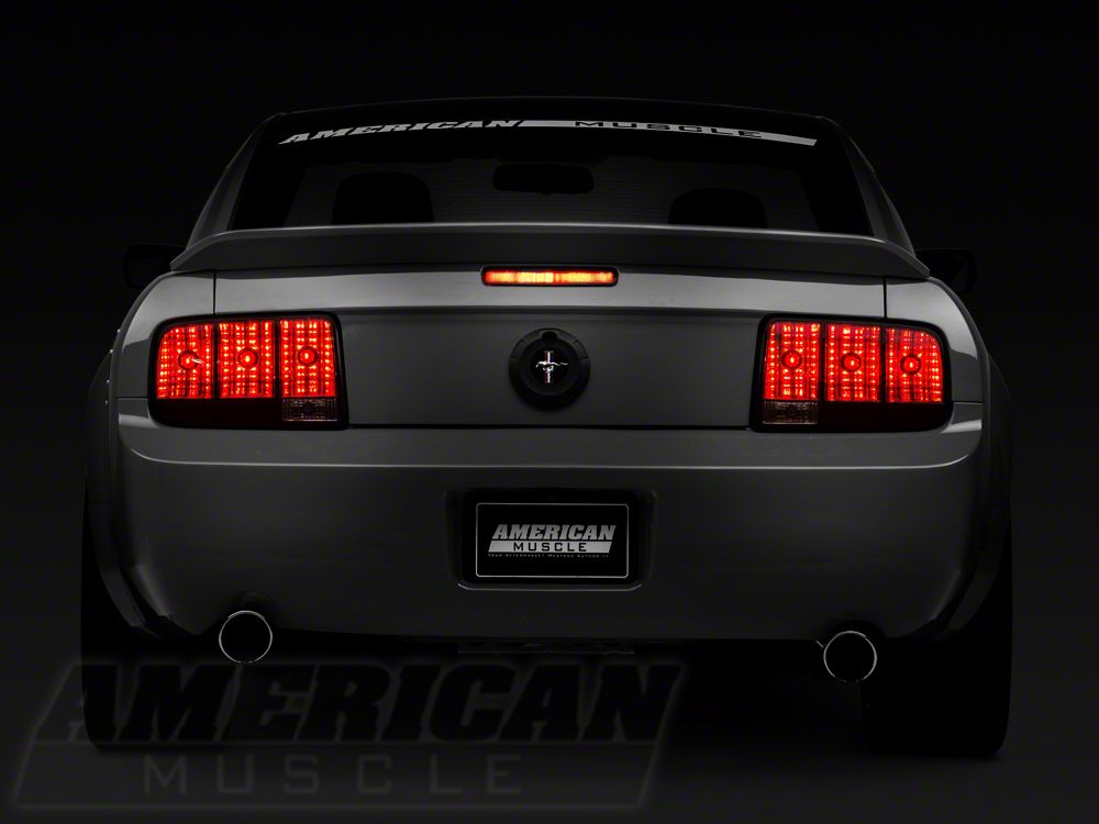 Raxiom Tail Lights and Sequential Tail Light Kit; Black Housing; Smoked Lens (05-09 Mustang)