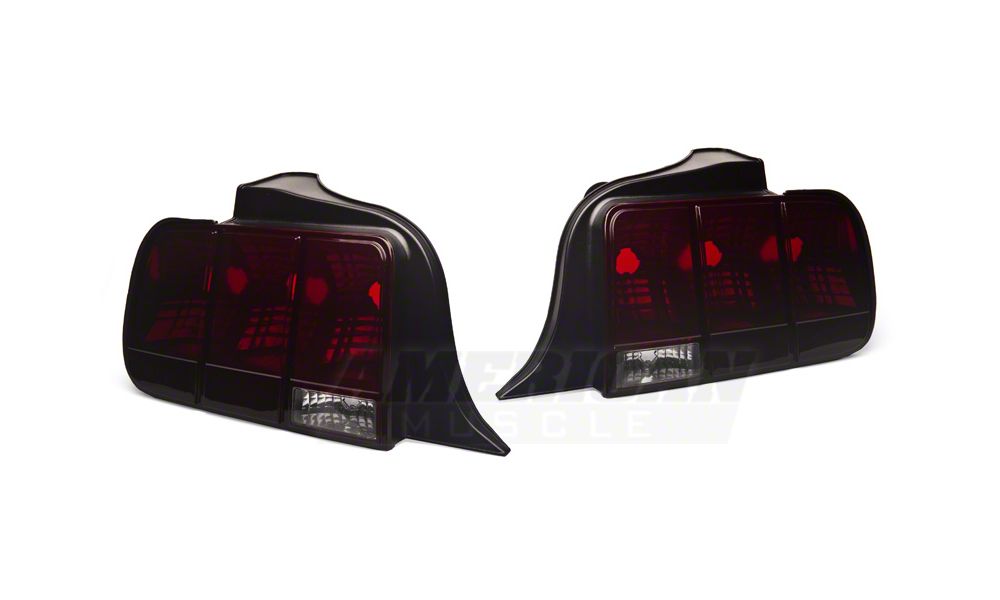 Raxiom Tail Lights and Sequential Tail Light Kit; Black Housing; Smoked Lens (05-09 Mustang)