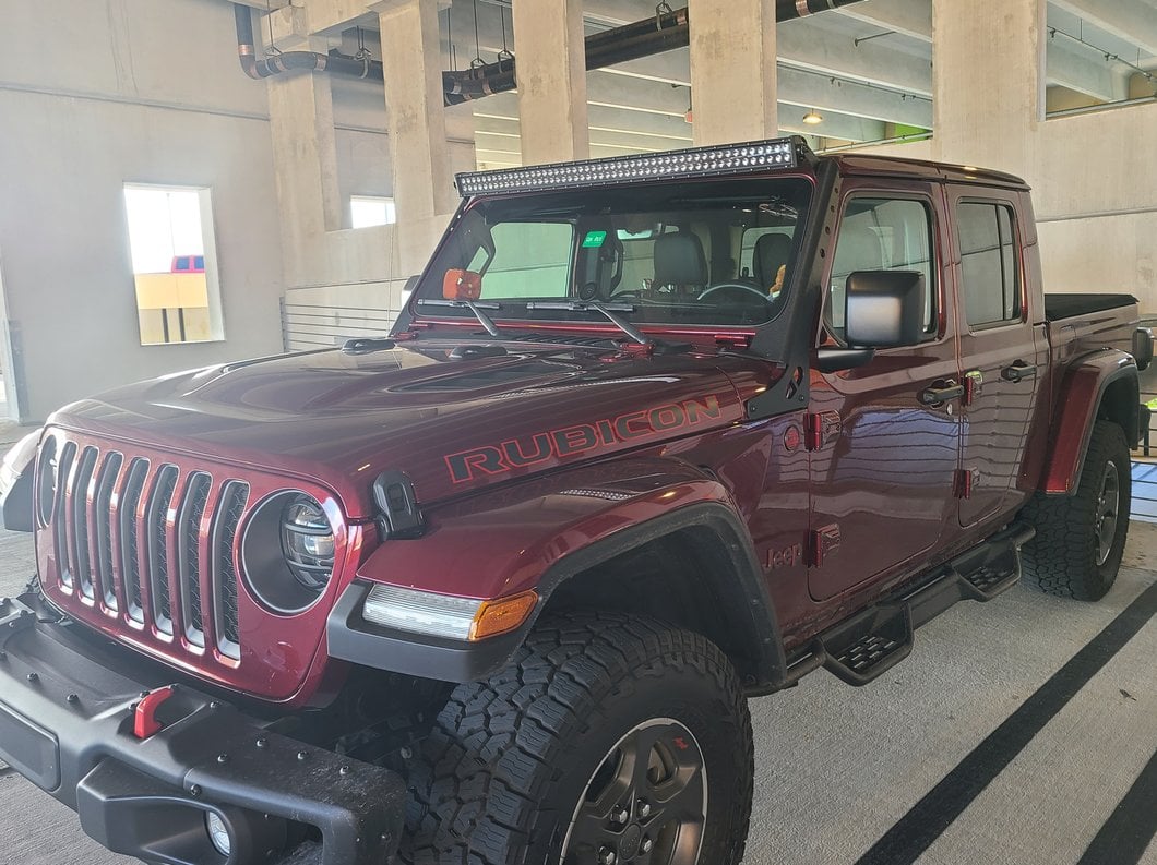 Raxiom 52-Inch Dual Row LED Light Bar with Windshield Mounting Brackets (20-25 Jeep Gladiator JT, Excluding Mojave)