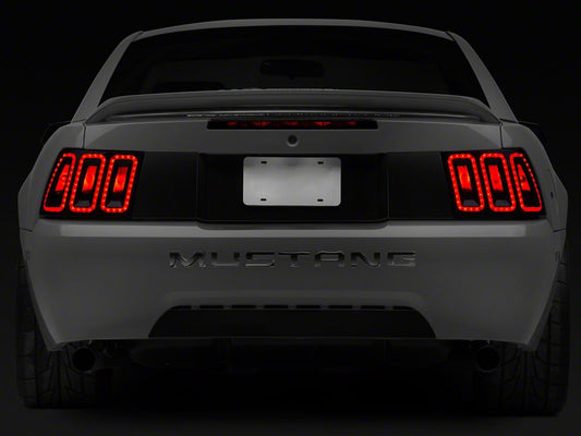 Raxiom Icon LED Tail Lights; Black Housing; Smoked Lens (99-04 Mustang, Excluding 99-01 Cobra)