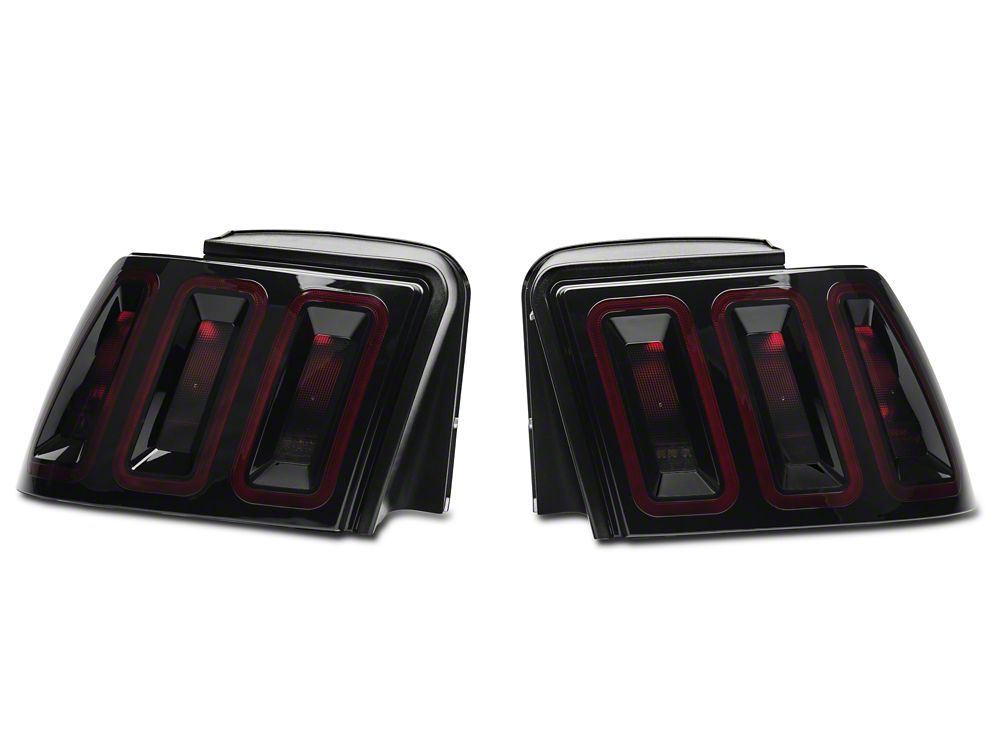 Raxiom Icon LED Tail Lights; Black Housing; Smoked Lens (99-04 Mustang, Excluding 99-01 Cobra)