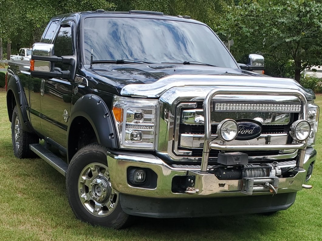 Raxiom LED Projector Headlights with Switchback Turn Signals; Chrome Housing; Clear Lens (11-16 F-250 Super Duty)