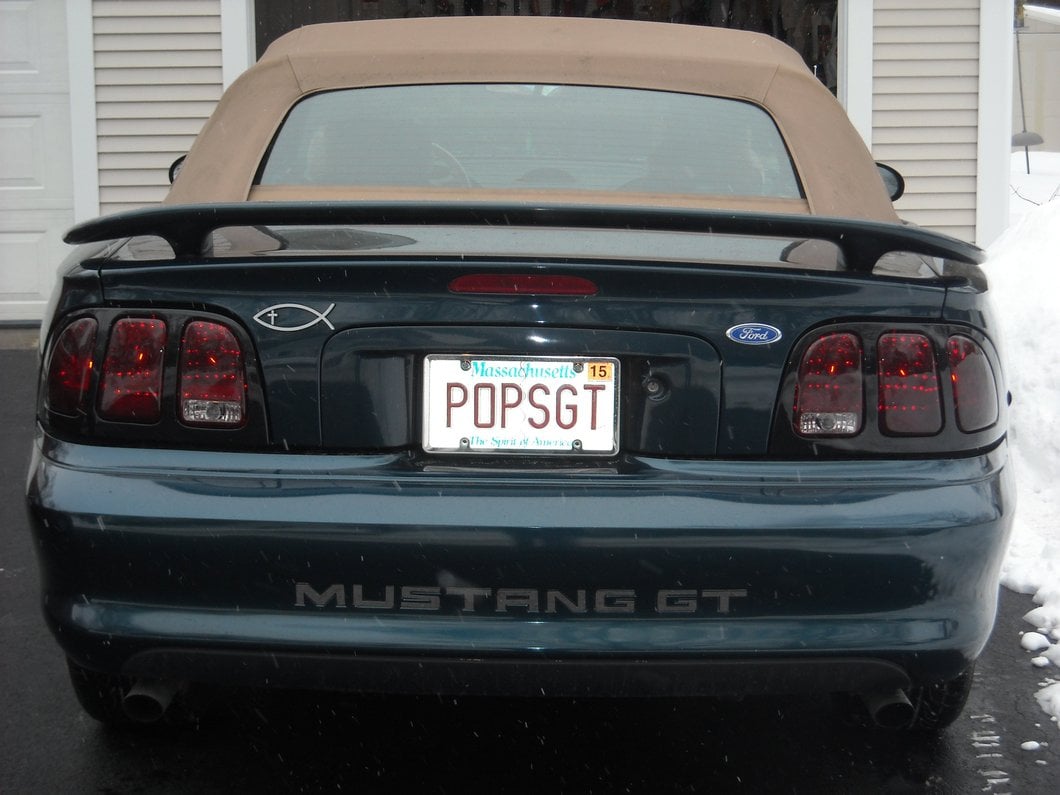Raxiom Tail Lights and Sequential Tail Light Kit; Black Housing; Smoked Lens (94-98 Mustang)