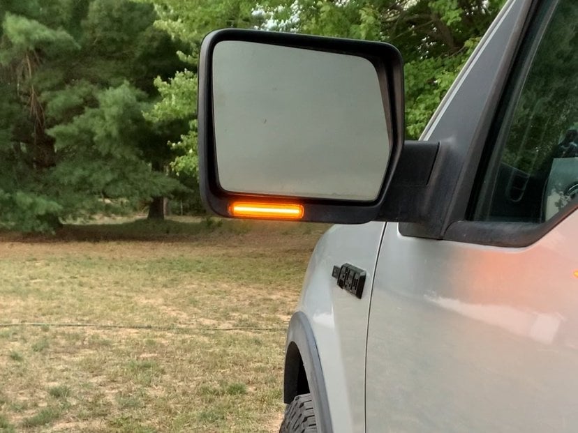 Raxiom Axial Series Side Mirror LED Turn Signal Lights; Smoked (04-14 F-150)