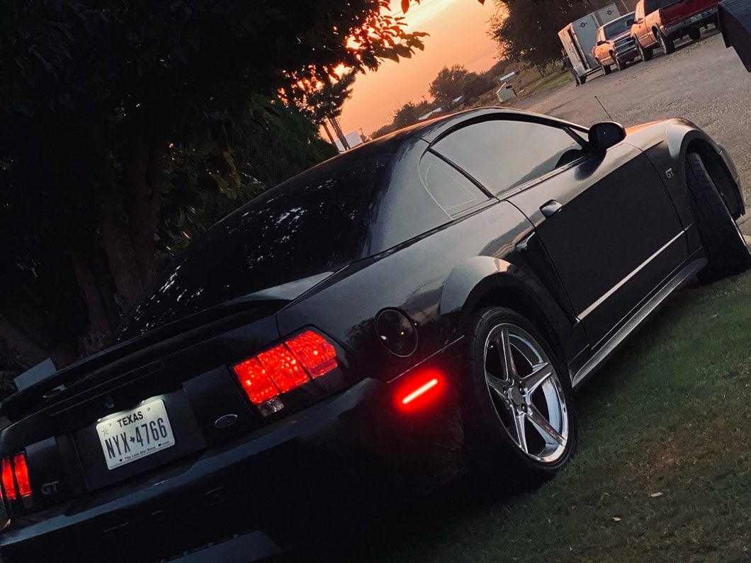 Raxiom Axial Series LED Rear Side Marker Lights; Smoked (99-04 Mustang)