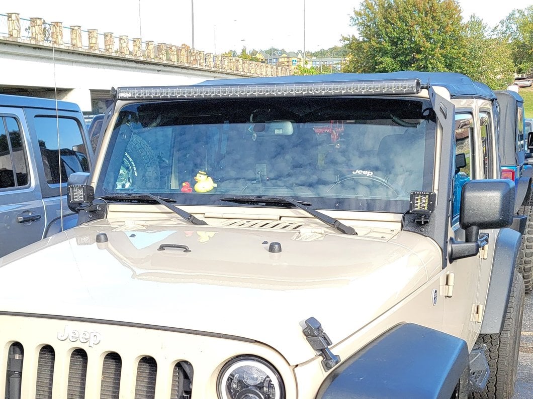 Raxiom Windshield Mounted Light Brackets (07-18 Jeep Wrangler JK)