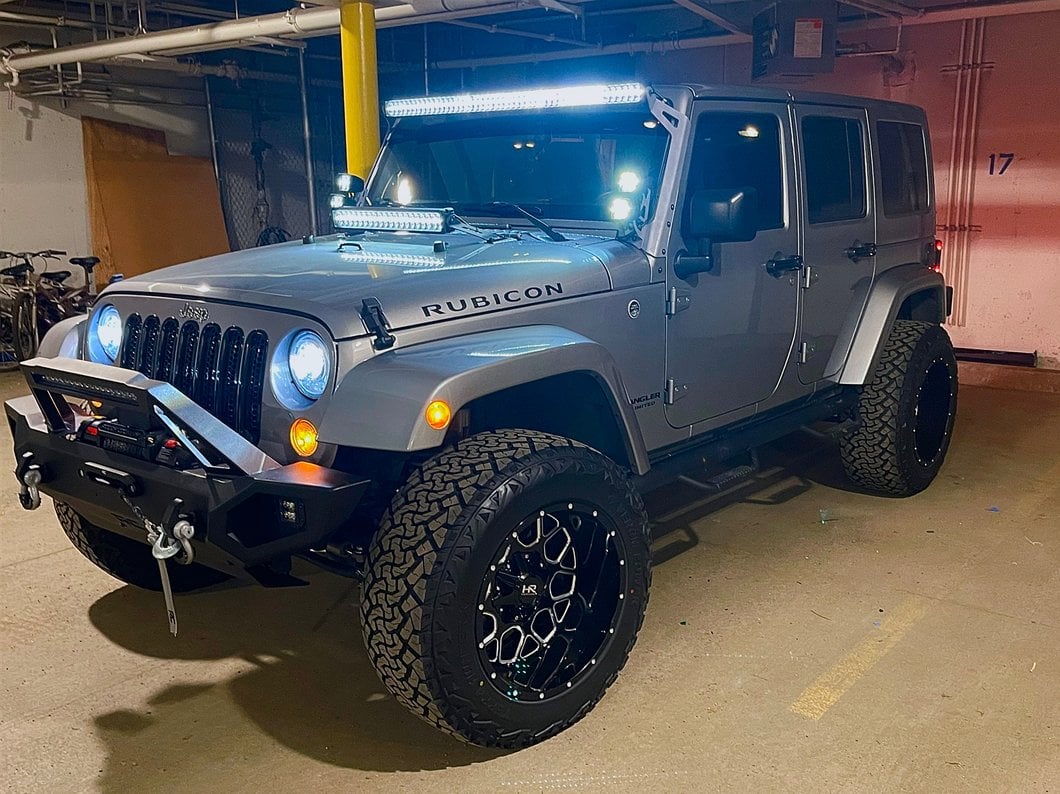 Raxiom Windshield Mounted Dual Light Brackets (07-18 Jeep Wrangler JK)
