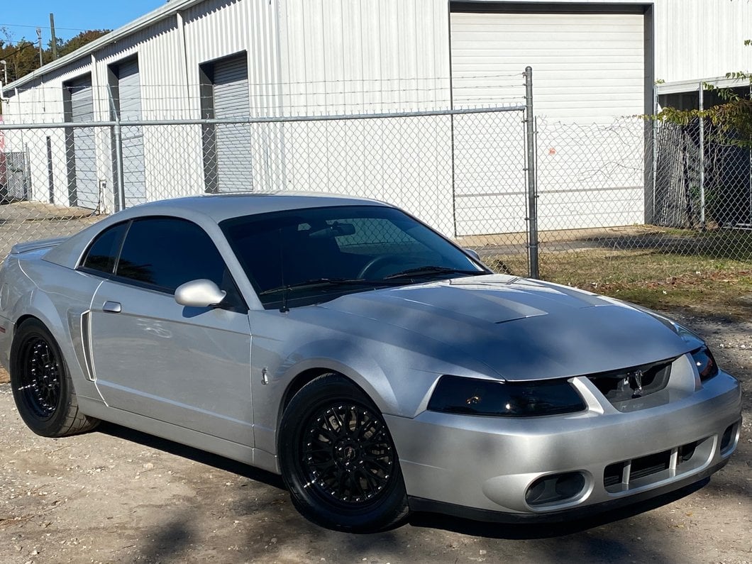 Raxiom Axial Series OEM Style Replacement Headlights; Black Housing; Smoked Lens (99-04 Mustang)