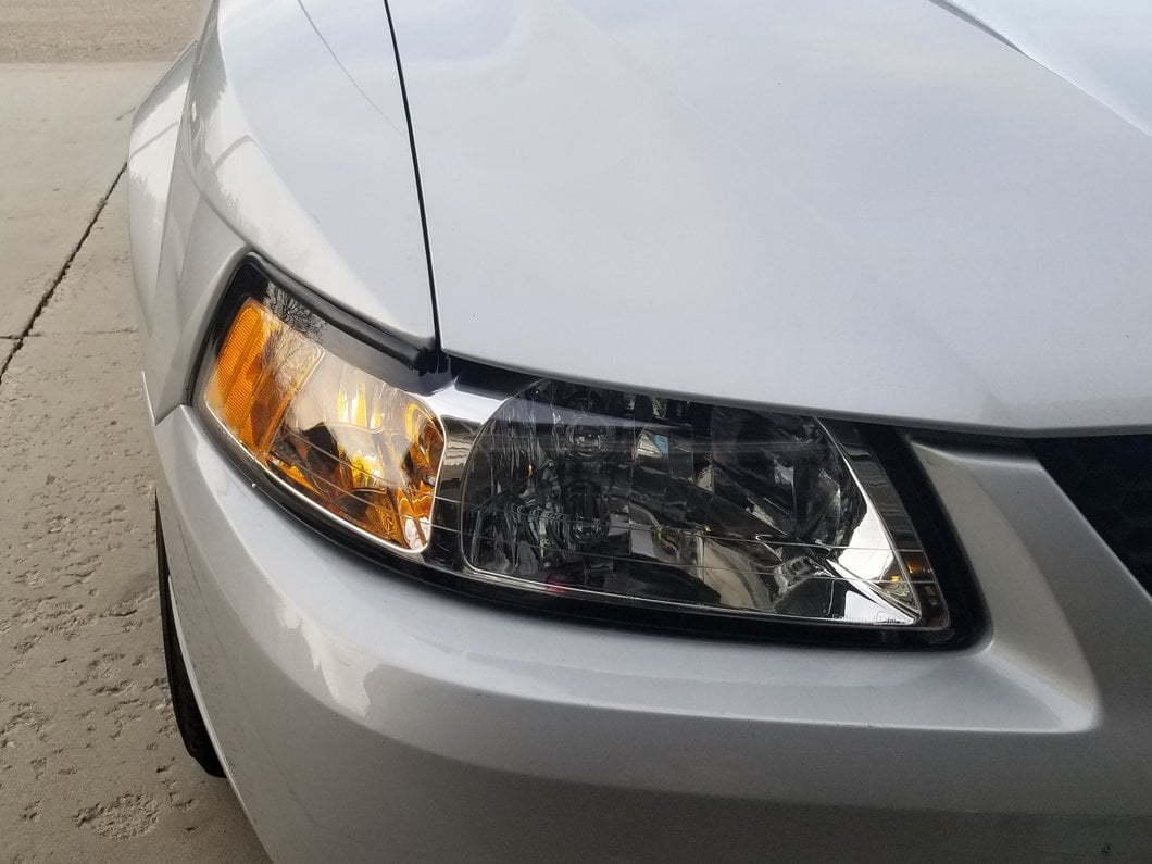 Raxiom Axial Series OEM Style Replacement Headlights; Chrome Housing; Clear Lens (99-04 Mustang)