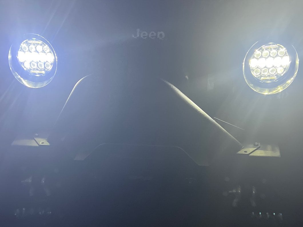 Raxiom Axial Series 13-LED Headlights; Black Housing; Clear Lens (97-18 Jeep Wrangler TJ & JK)