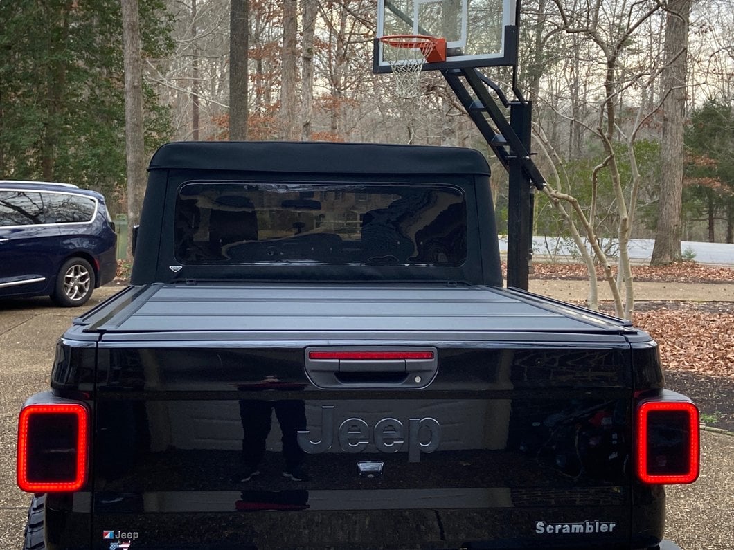 Raxiom LED Tail Lights; Black Housing; Smoked Lens (20-25 Jeep Gladiator JT w/ Factory Halogen Tail Lights & w/o Blind Spot Detection))