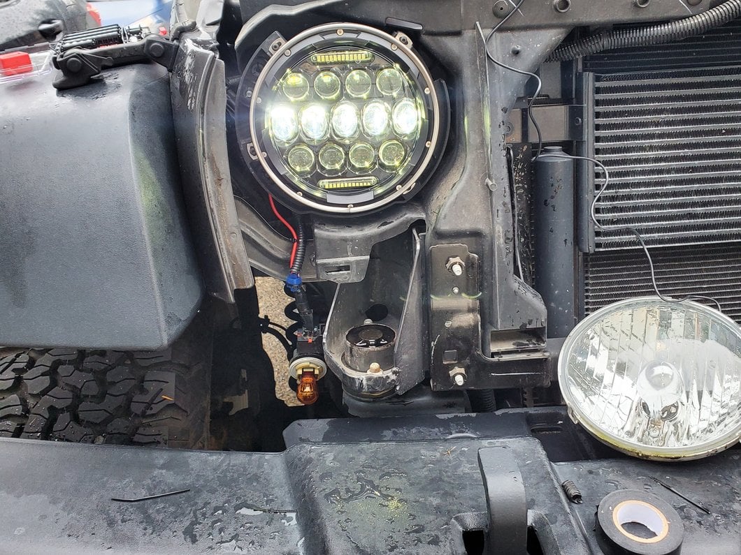 Raxiom Axial Series 13-LED Headlights; Black Housing; Clear Lens (97-18 Jeep Wrangler TJ & JK)