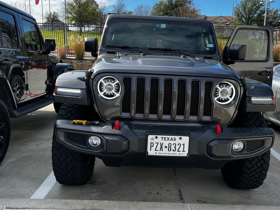 Raxiom 9-Inch LED Headlights with DRL and Halo; Black Housing; Clear Lens (18-25 Jeep Wrangler JL)
