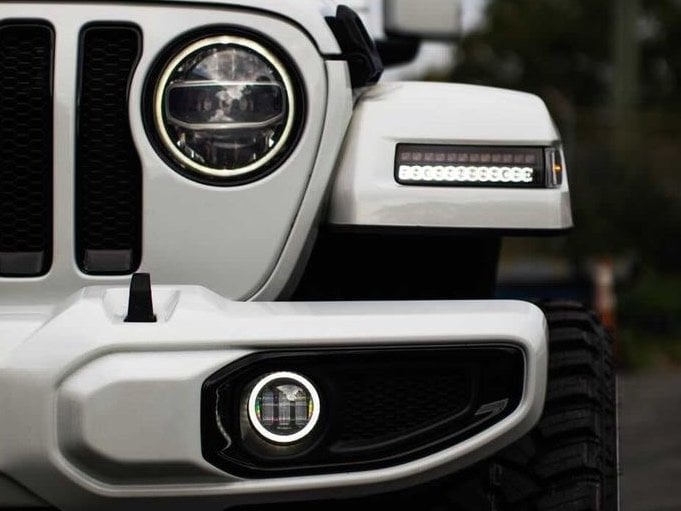 Raxiom Axial Series Halo LED Fog Lights; White (07-25 Jeep Wrangler JK & JL)