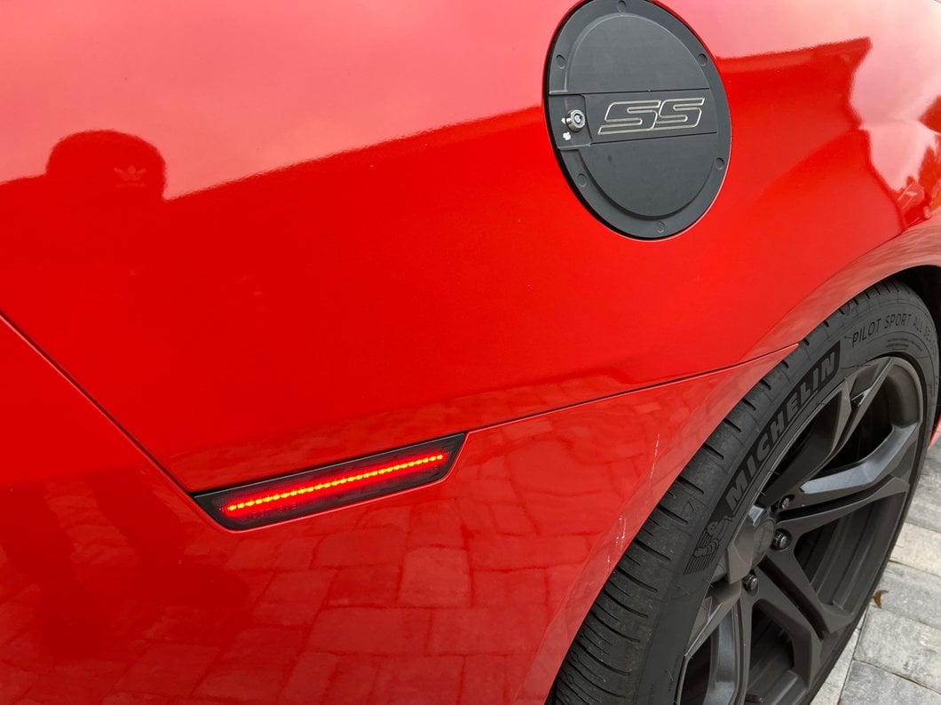 Raxiom Axial Series LED Front and Rear Side Markers; Smoked (10-15 Camaro)