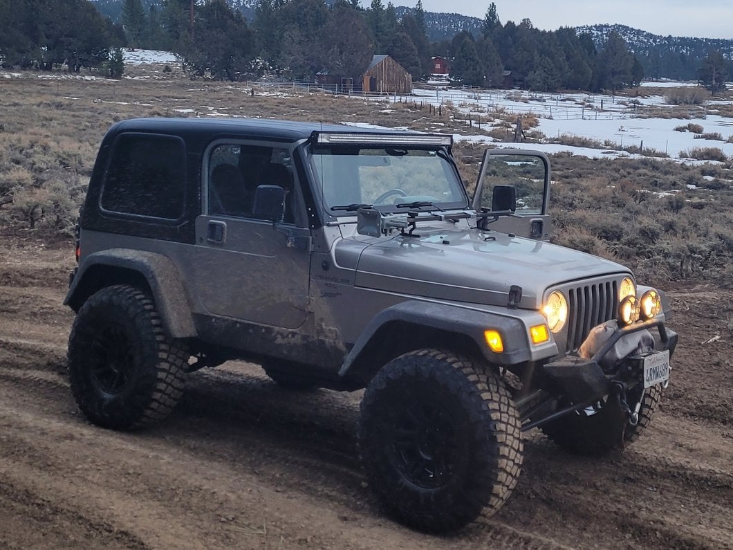 Raxiom 50-Inch LED Light Bar Windshield Mount (97-06 Jeep Wrangler TJ)