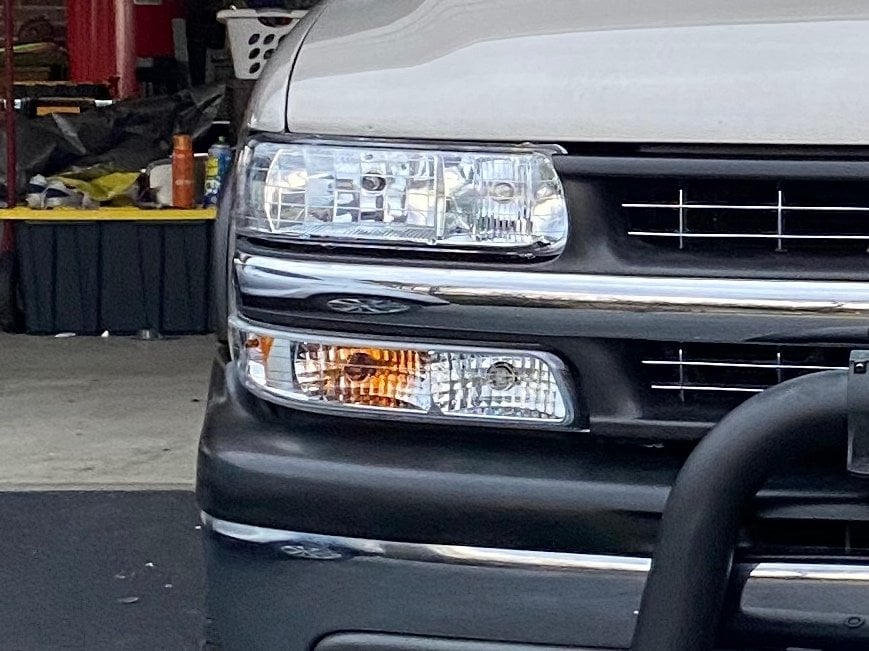 Raxiom Axial Series Euro Turn Signal and Parking Lights; Chrome (99-01 Silverado 1500)