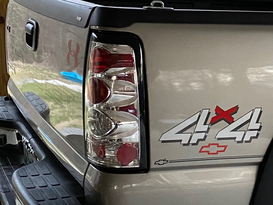 Raxiom Axial Series Tail Lights; Chrome Housing; Red/Clear Lens (99-02 Silverado 1500 Fleetside)