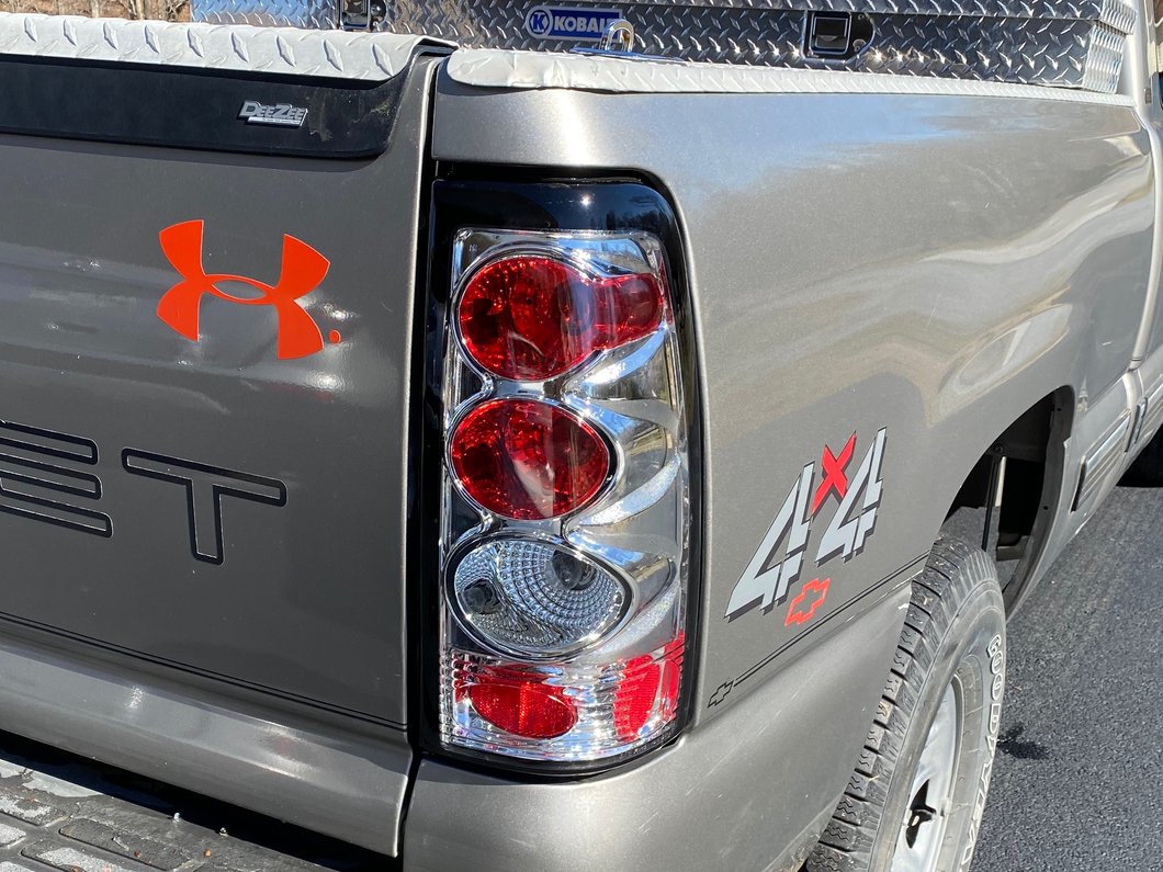 Raxiom Axial Series Tail Lights; Chrome Housing; Red/Clear Lens (99-02 Silverado 1500 Fleetside)