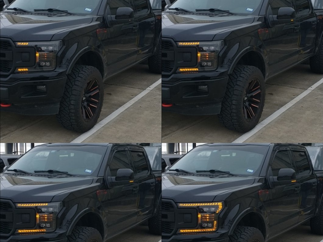 Raxiom Axial Series Sequential LED Side Mirror Marker Lights; Smoked (15-18 F-150)