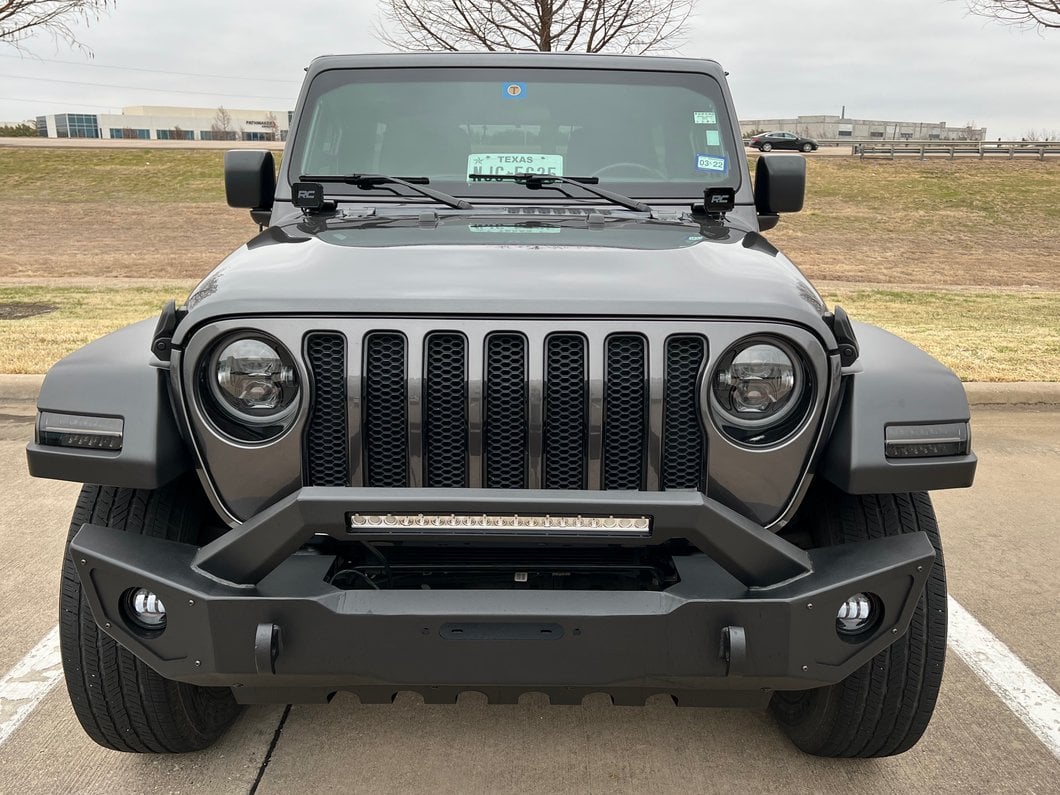 Raxiom Axial Series Sequential LED Parking/Turn Signal Lights; Smoked (18-25 Jeep Wrangler JL Sport w/ Factory Halogen Lights)