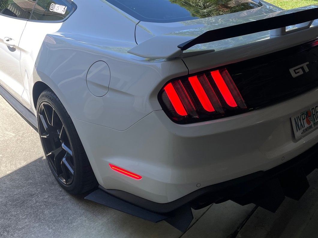 Raxiom Axial Series LED Side Marker Lights; Rear; Clear (15-23 Mustang)