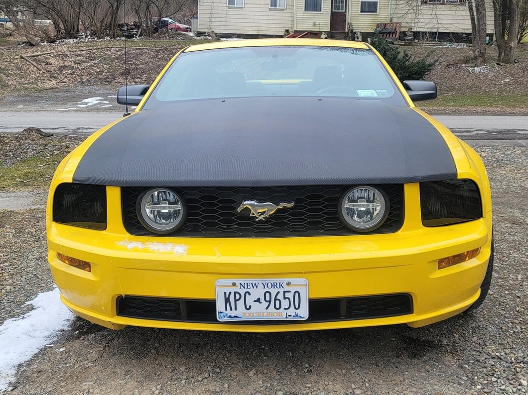 Raxiom Axial Series OEM Style Replacement Headlights; Chrome Housing; Smoked Lens (05-09 Mustang w/ Factory Halogen Headlights, Excluding GT500)