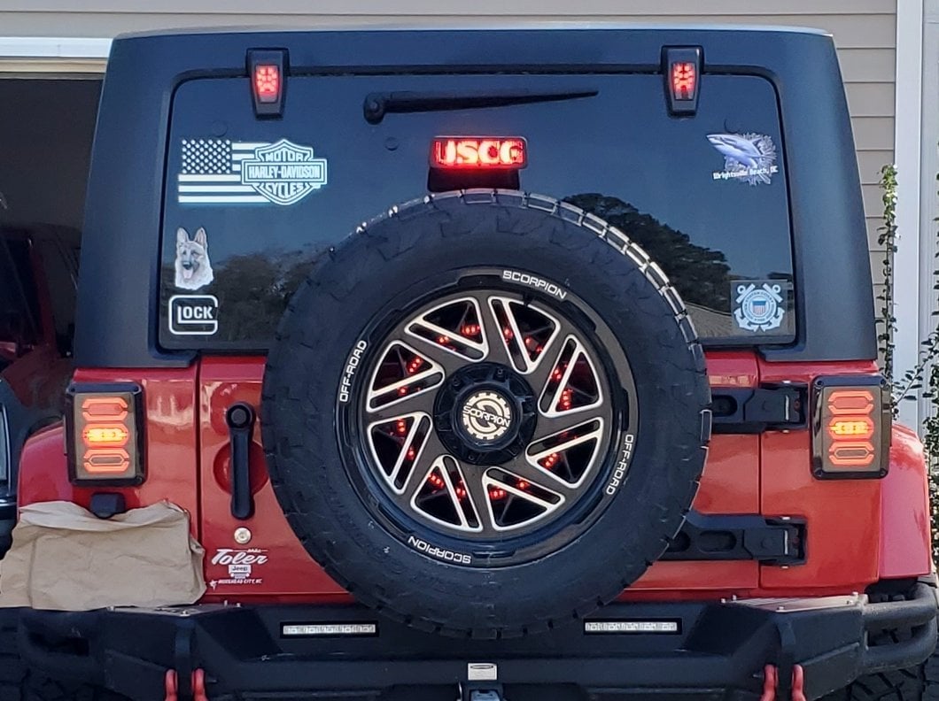 Raxiom Axial Series Rear Window Glass Hinge LED Lights (07-18 Jeep Wrangler JK w/ Hard Top)