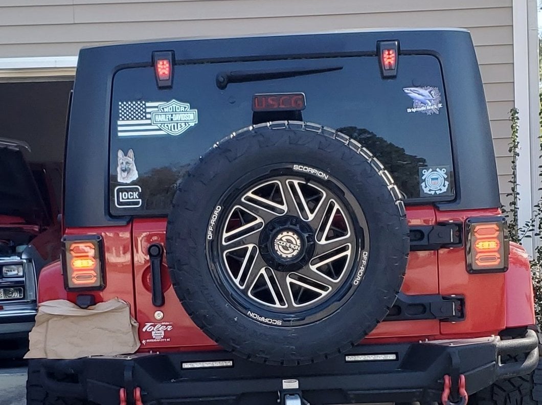 Raxiom Axial Series Rear Window Glass Hinge LED Lights (07-18 Jeep Wrangler JK w/ Hard Top)