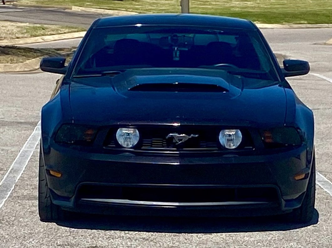 Raxiom Axial Series OEM Style Replacement Headlights; Chrome Housing; Smoked Lens (10-12 Mustang w/ Factory Halogen Headlights)