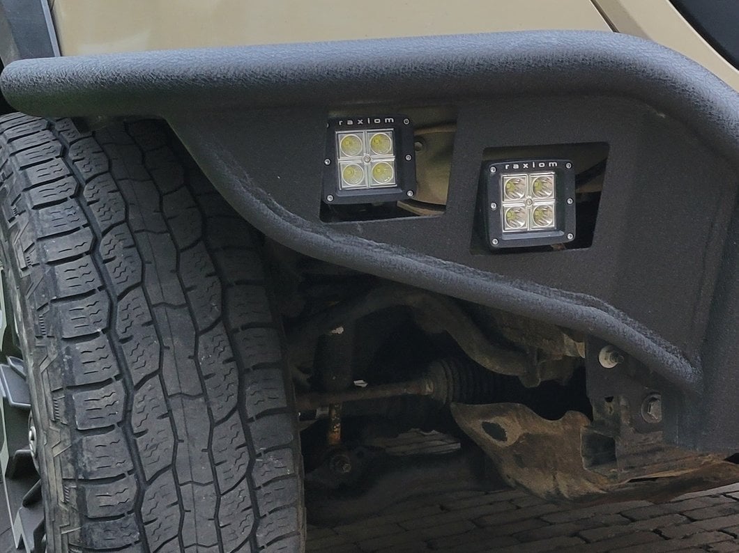 Raxiom 3-Inch Square 4-LED Off Road Light; Flood Beam (Universal; Some Adaptation May Be Required)
