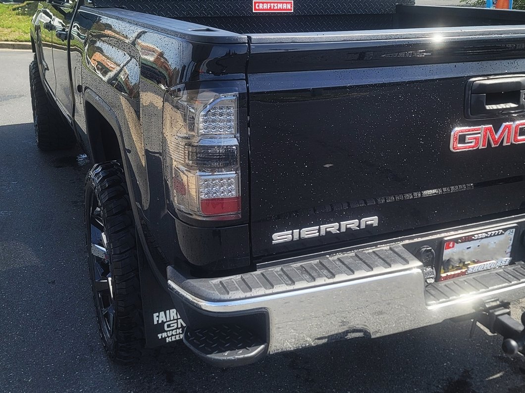 Raxiom Axial Series LED Tail Lights; Black Housing; Smoked Lens (14-18 Sierra 1500 w/ Factory Halogen Tail Lights)