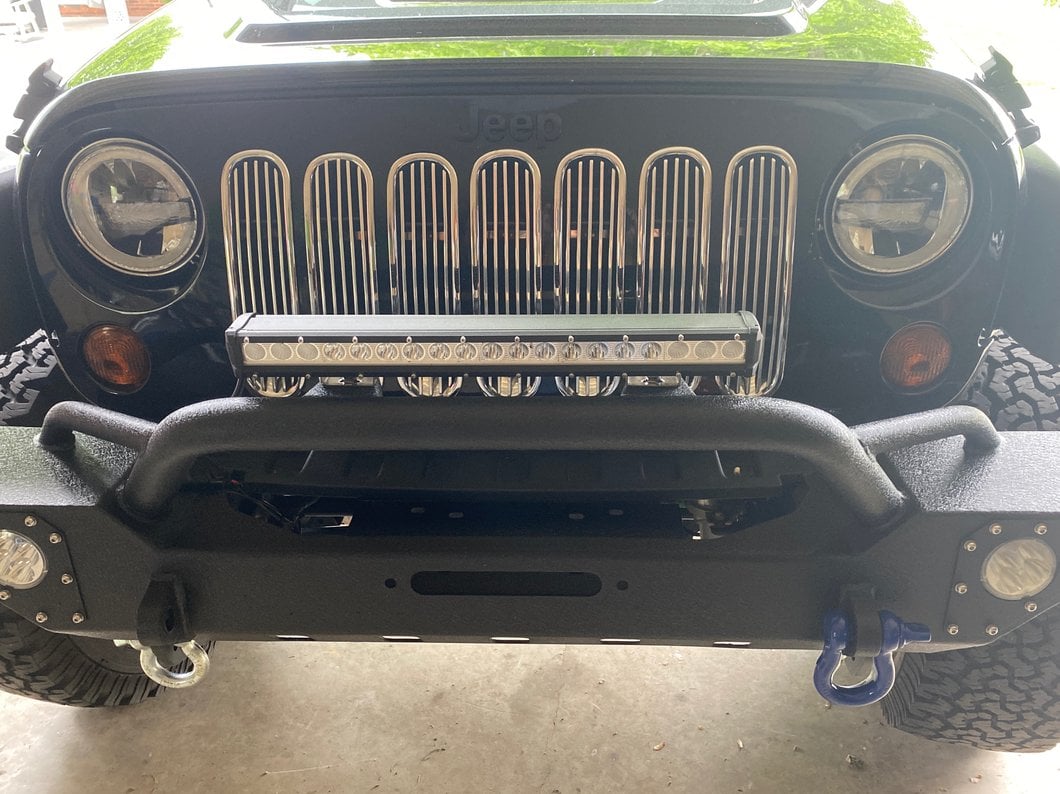 Raxiom 7-Inch LED Headlights with Halos; Black Housing; Clear Lens (97-18 Jeep Wrangler TJ & JK)