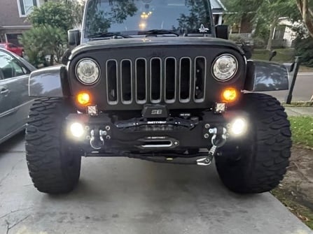 Raxiom Axial Series Halo LED Fog Lights; Amber (07-18 Jeep Wrangler JK)