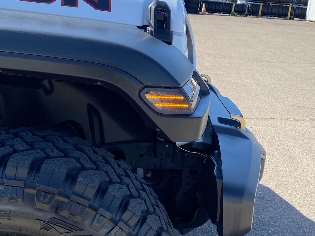 Raxiom Axial Series LED Fender Flare Marker Lights; Smoked (18-25 Jeep Wrangler JL)