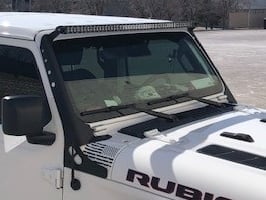 Raxiom 52-Inch Slim Dual Row LED Light Bar with Windshield Mounting Brackets (20-25 Jeep Gladiator JT)