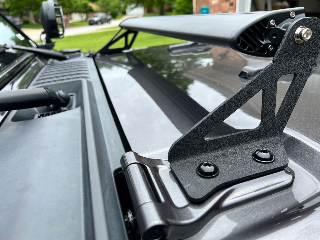 Raxiom Axial Series 30-Inch Single Row LED Light Bar with Hood Mounting Brackets (20-25 Jeep Gladiator JT)