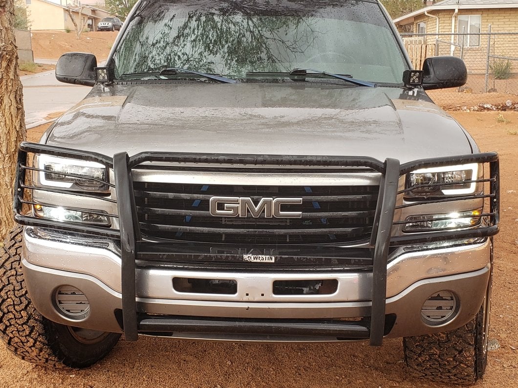 Raxiom Axial Series LED DRL Headlights; Black Housing; Clear Lens (99-06 Sierra 1500)