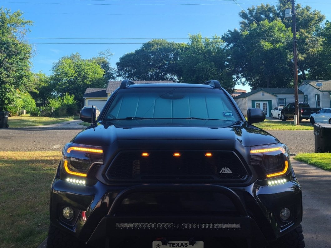 Raxiom Axial Series Switchback Projector Headlights; Black Housing; Clear Lens (12-15 Tacoma)