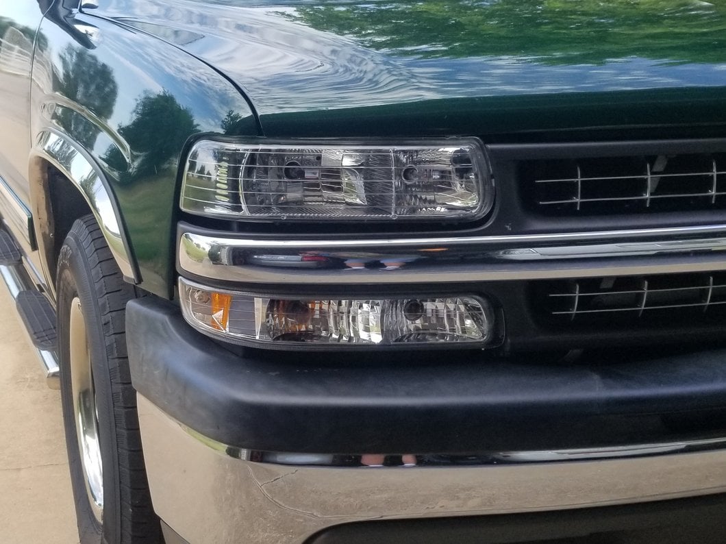 Raxiom Axial Series Euro Turn Signal and Parking Lights; Chrome (99-01 Silverado 1500)