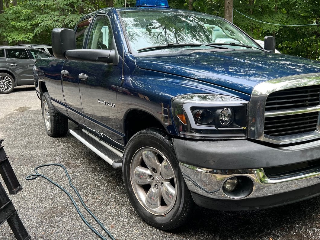 Raxiom Axial Series LED DRL Projector Headlights; Black Housing; Clear Lens (06-08 RAM 1500)