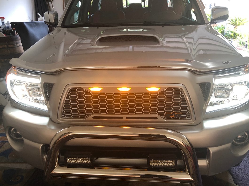 Raxiom Axial Series Switchback Projector Headlights; Chrome Housing; Clear Lens (05-11 Tacoma)