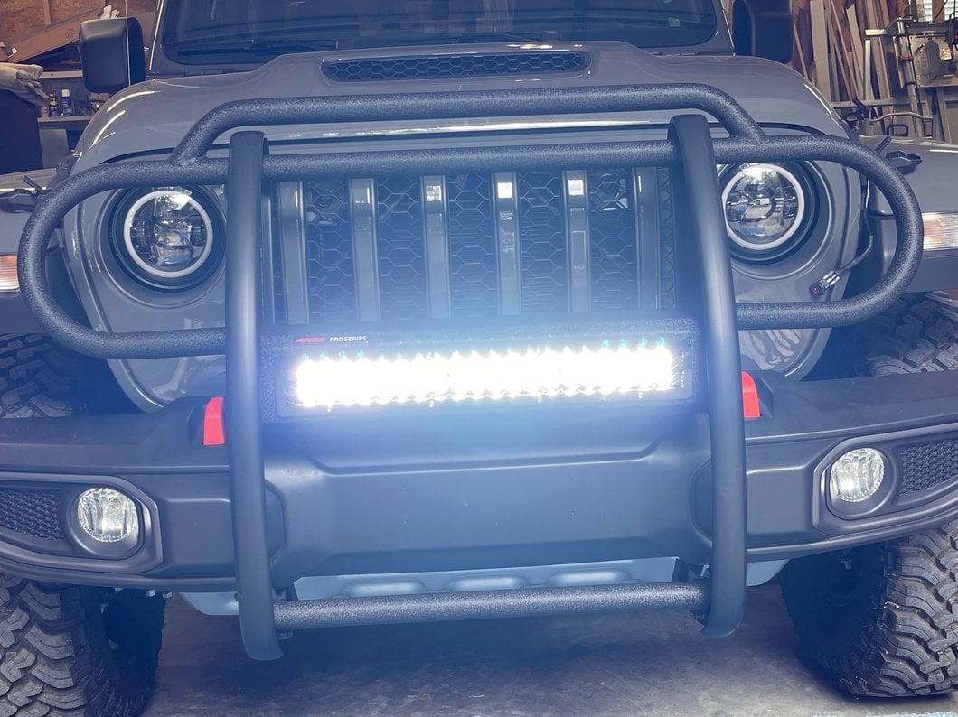 Raxiom 20-Inch Dual Row LED Light Bar; Flood/Spot Combo Beam (Universal; Some Adaptation May Be Required)