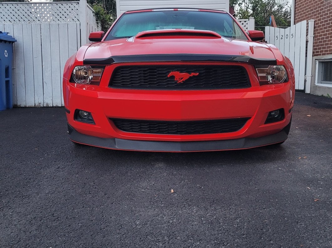 Raxiom Axial Series OEM Style Replacement Headlights; Black Housing with Chrome Accents; Clear Lens (10-12 Mustang w/ Factory Halogen Headlights)