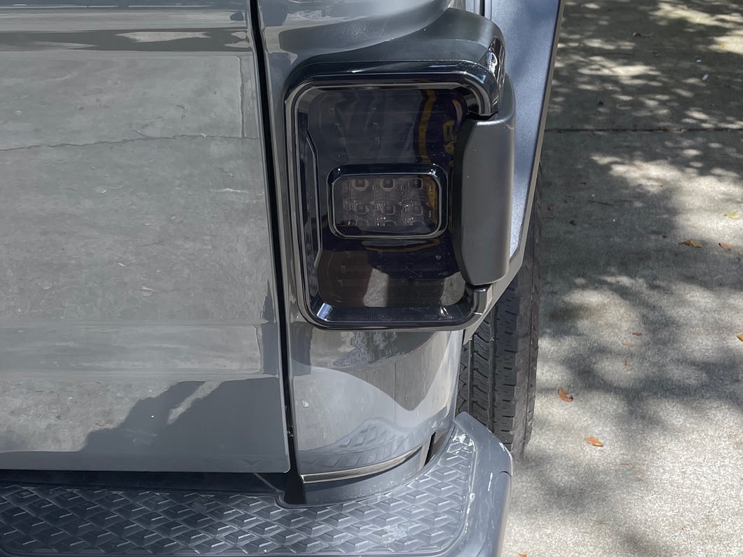 Raxiom LED Tail Lights; Black Housing; Smoked Lens (20-25 Jeep Gladiator JT w/ Factory Halogen Tail Lights & w/o Blind Spot Detection))