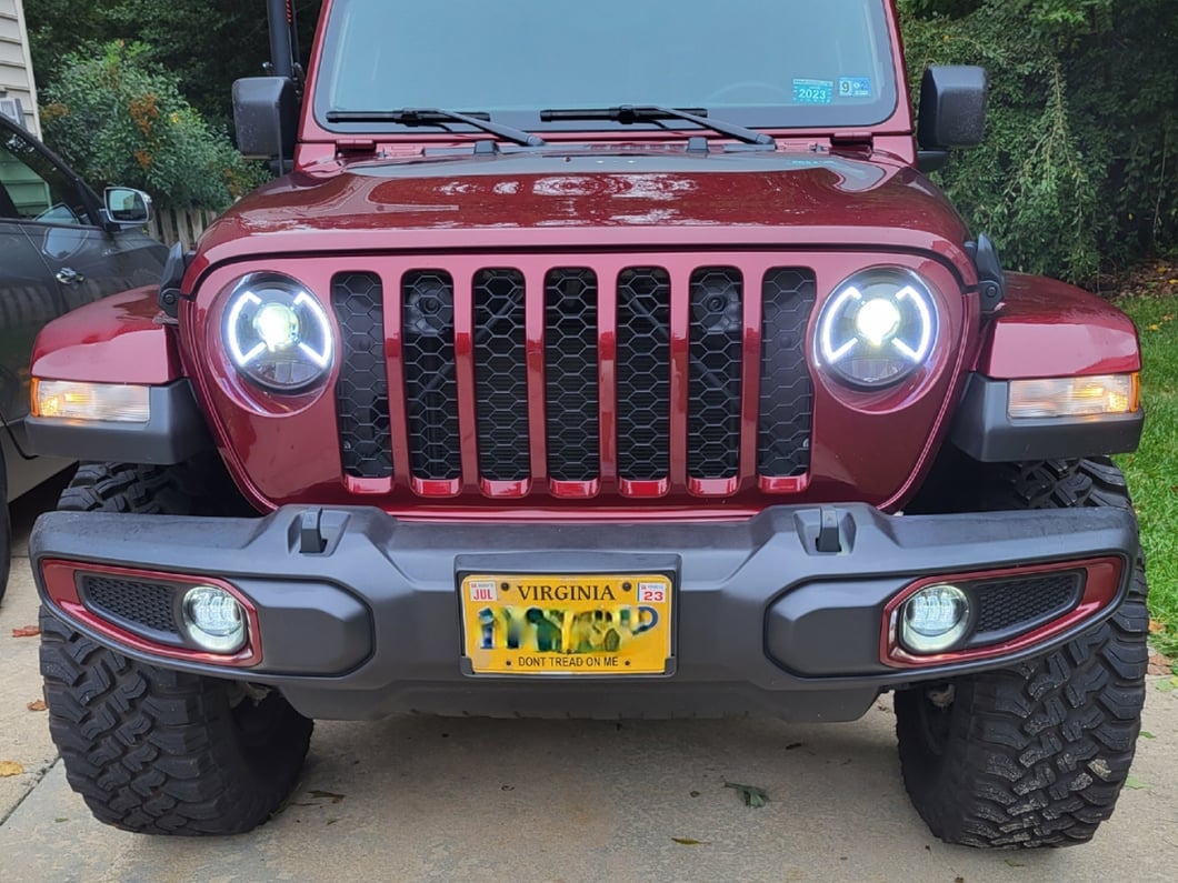 Raxiom LED Projector Headlights; Black Housing; Clear Lens (20-25 Jeep Gladiator JT)