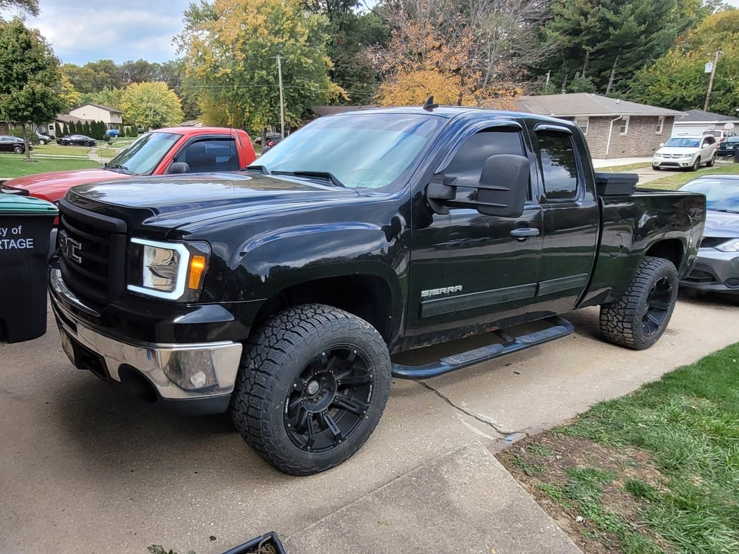 Raxiom Axial Series Headlights with LED Bar; Black Housing; Clear Lens (07-13 Sierra 1500)